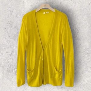 Moth Yellow Cardigan Sweater